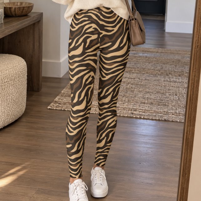 Brun zebrastreck leggings (Skapare uppladdad)
