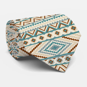 Bruna beige kricka för Aztec stam- tryckneutralt Slips