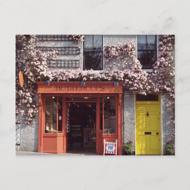 Bruna blombetäckta bageriblommor vykort (Framsida)