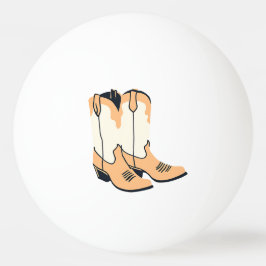 Bruna Cowboy Stövlar Pingisboll