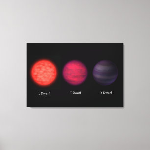 Bruna dvärgar som en interstellär resande ser. canvastryck