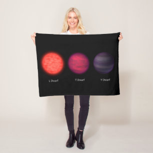 Bruna dvärgar som en interstellär resande ser. fleecefilt