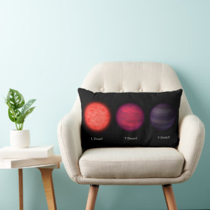 Bruna dvärgar som en interstellär resande ser. lumbarkudde