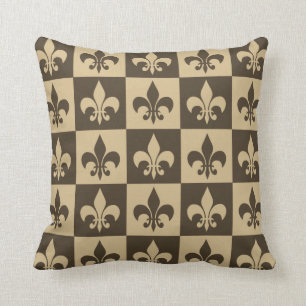 Bruna Fleur de lis Kudde