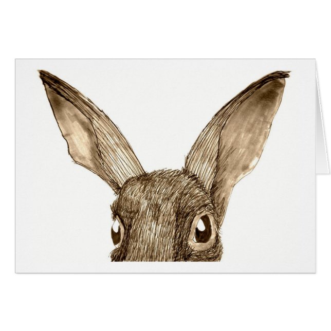 Bruna Hare II Hälsningskort (Framsidan Horizontal)