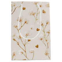 Bruna hjärtan Rodnar Blommig Bröllopsdusch