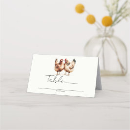 Bruna höns landshustru bord nummer placeringskort