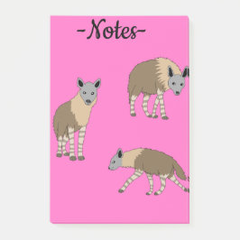 Bruna hyener post-it block
