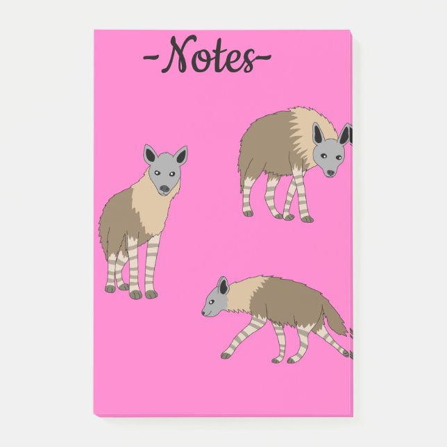 Bruna hyener post-it block (Framsida)