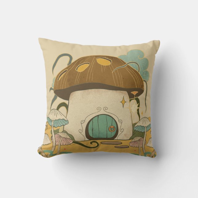 Bruna Illustration Forest Square Pillow Kudde (Framsida)