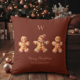 Bruna Julchoklad-Pepparkaksgubbar Monogram Kudde