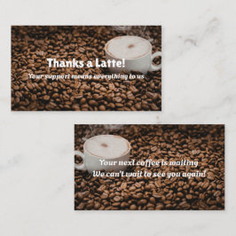 Bruna Kaffetackkort Bönor Stil Lojalitetskort