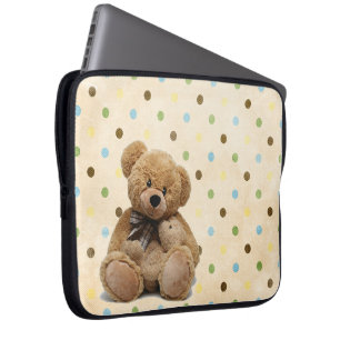 Bruna Nallar på Polka dots Laptop Fodral
