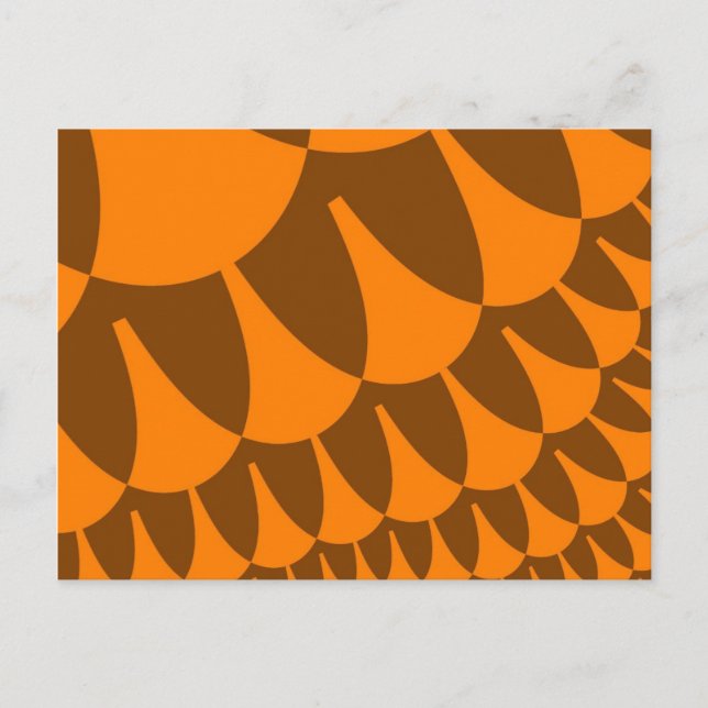 Bruna och orangea färgskalor vykort (Framsida)