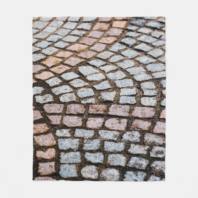 Bruna och röda tegel fleecefilt (Framsidan)