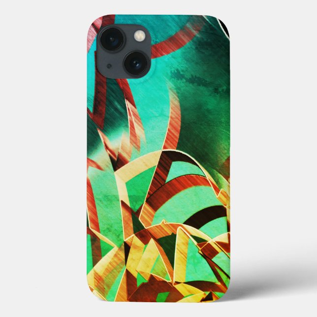 Bruna ränder över grönt eller akvamarinbakgrund (Baksida)