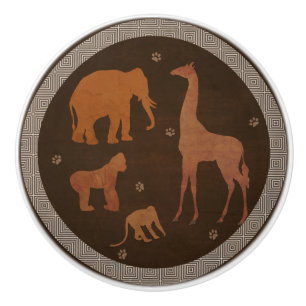 Bruna Safari Djur Djungel Zoo Knopp