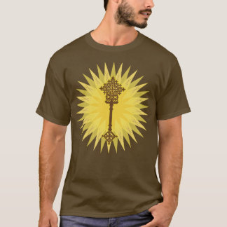 Bruna, traditionell etiopisk Kor-design T Shirt