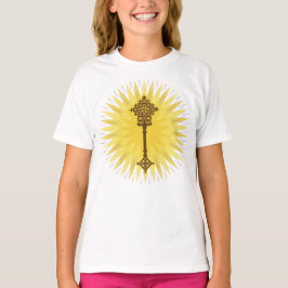 Bruna, traditionell etiopisk Kor-design T Shirt