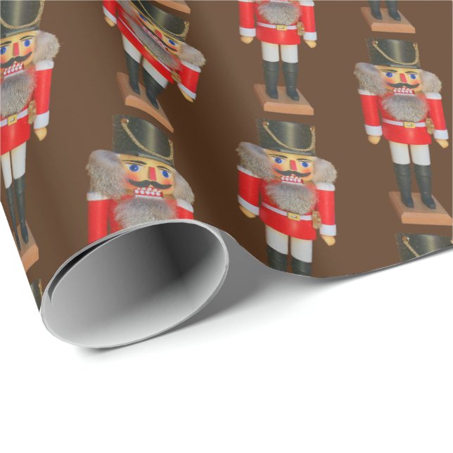Bruna Traditionell Nutcracker Soldier jul Presentpapper (Rullad Hörn)