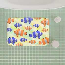 Bruna undervattensfisk (3d Blue orange clofish) Badrumsmatta