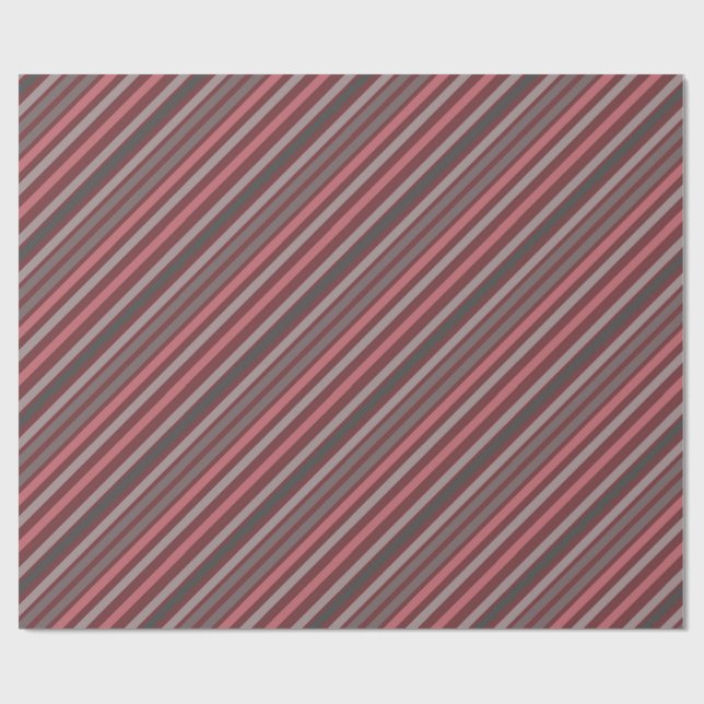 brunaktiga diagonala linjer presentpapper (Platt)