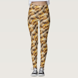 Brunaktigt gula röklinser leggings