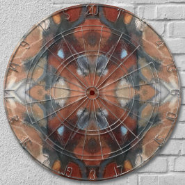 Brunbeige kräm grått orange  abstrakt vattenfärg darttavla