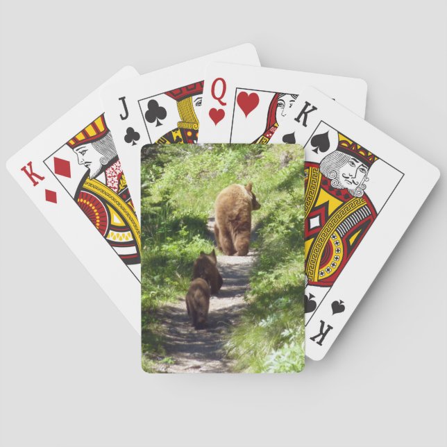 Brunbjörnsfamilj Casinokort (Baksidan)