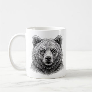 Brunbjörnunge Svart Kaffe Mugg