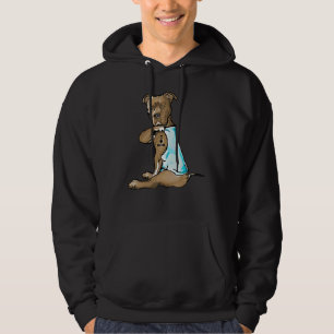 Brunbrun Pitbull Tattoo Mamma Mobbare Hund Päls Hu Hoodie