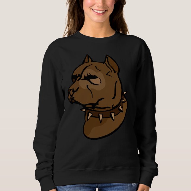 Brunbull Hund med kronor T Shirt (Framsida)