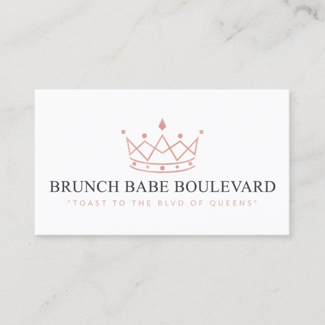 Brunch Babe Boulevard - Kiarra Visitkort (Framsida)