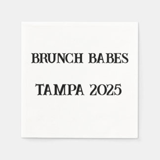 Brunch Babes Anpassade Servetter – Tjejvecka 2025