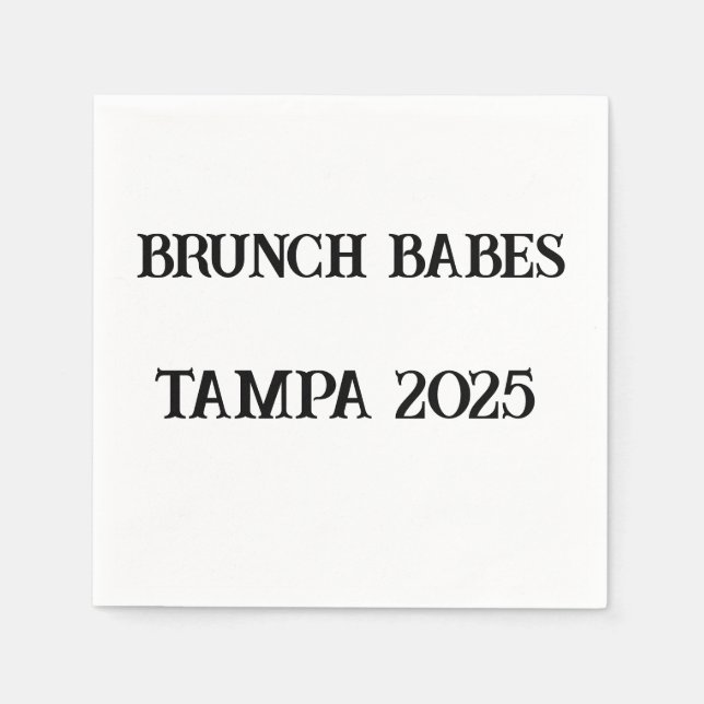 Brunch Babes Anpassade Servetter – Tjejvecka 2025 (Framsidan)