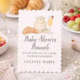 Brunch Baby Shower-inbjudan Inbjudningar