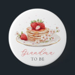 Brunch-babyskor för jordgubbar, mormor att bli kna knapp<br><div class="desc">Fira Grandma att vara i stil med denna knapp för Brunch-babykläder i jordgubben från insamlingen för Elegant Strawberry Pancake Brunch. Med söta vattenfärgsjordgubbar, pannkakor och mjuka blommigtar är detta märke perfektens tillbehör för att få mormor att känna extra speciellt på den stora dagen. Perfekt för att hon har barn under...</div>