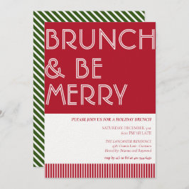 Brunch & Be Merry Grönt Red julBrunch Inbjudningar