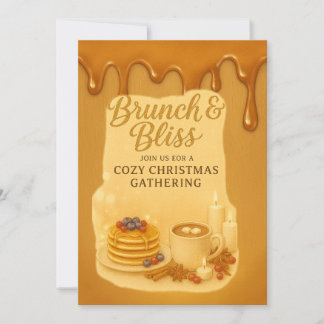 Brunch & Bliss Cozy Christmas Gathering Invitation Inbjudningar