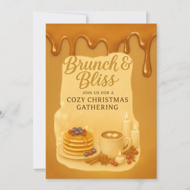 Brunch & Bliss Mysig Julfirande Inbjudan (Framsida)