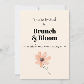 Brunch & Bloom  Invitation Inbjudningar