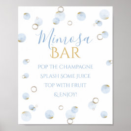 Brunch Bubbels och Baby Shower Mimosa Bar Poster