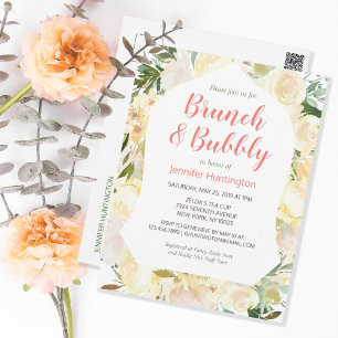 Brunch & Bubbly Boho Bröllopsfestin Inbjudan