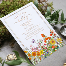 Brunch & Bubbly Boho Vilda Blommor Inbjudningar