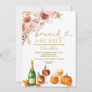 Brunch & Bubbly Bränd Orange Bröllopsfest Inbjudningar