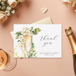 Brunch & Bubbly Bröllopsdusch Tack Kort