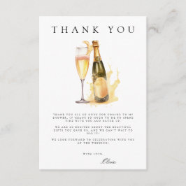 Brunch & Bubbly Bröllopsdusch Tackkort Tilläggskort