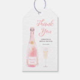 Brunch Bubbly Champagne Bröllopsdusch Tack Presentetikett