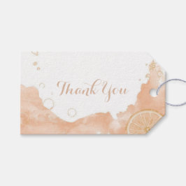 Brunch & Bubbly Favor Tags – Peach Watercolor Presentetikett