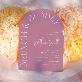 Brunch & Bubly Bold Blommigt Arch-Möhippa Inbjudningar